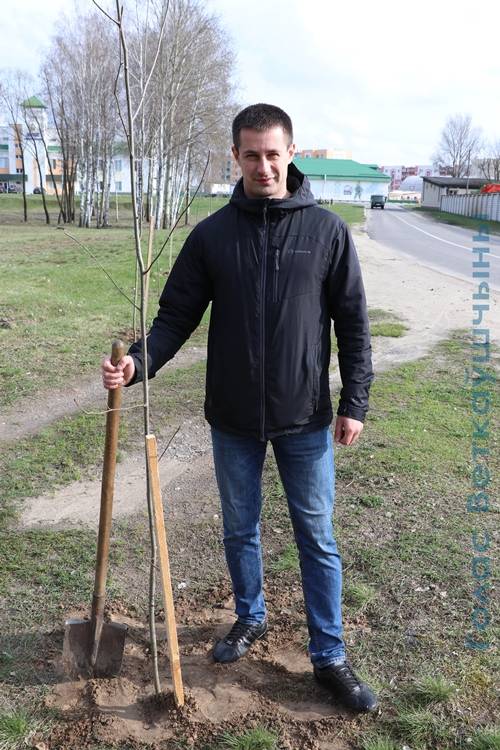 vetkovski_raion_ispolkom_17_04-4 Работники Ветковского районного исполнительного комитета в ходе субботника продолжили посадку деревьев в городе