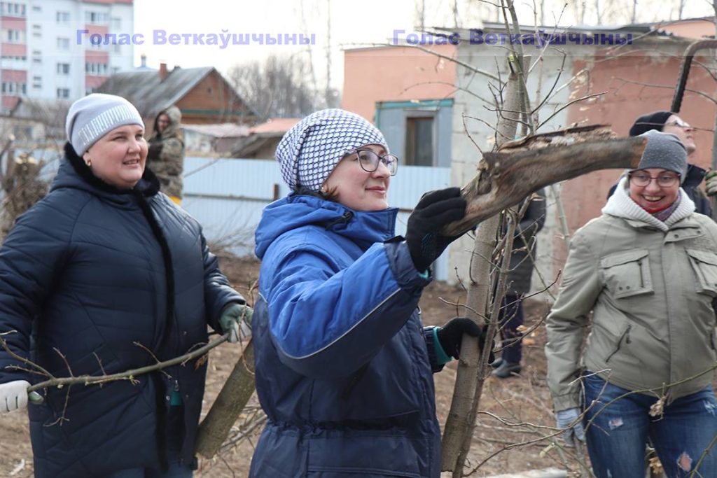 img_9836-1024x683 Ветковский райисполком и районный Совет депутатов проводят санитарную очистку древесно-кустарниковой растительности на участке рядом с новостройкой в центре города