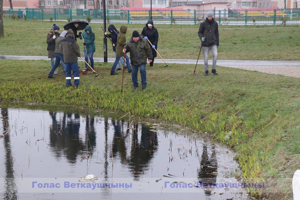 img_0923-1024x683 Сегодня излюбленное место отдыха ветковчан — территория озера Ставок — стала ещё чище и ухоженнее
