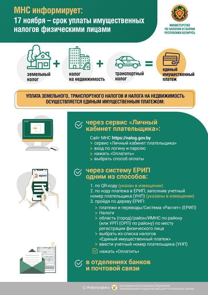 inf2 17 ноября — срок уплаты имущественных налогов физическими лицами!